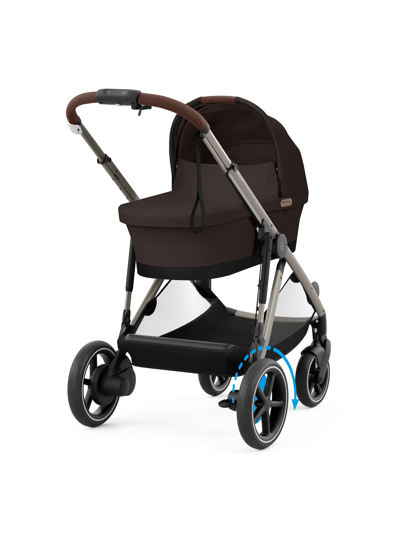 Cybex E-Gazelle S inkl. liggedel - Chocolate Brown
